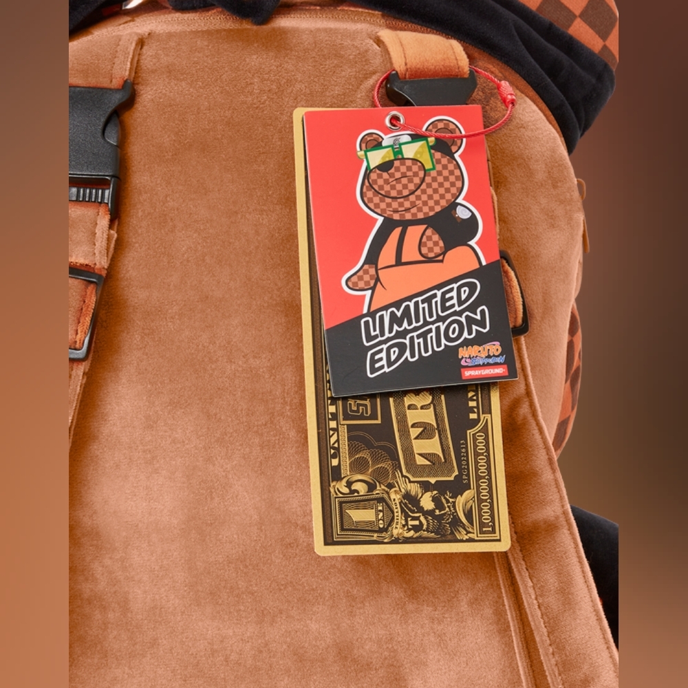 SPRAYGROUND Naruto Money Bear Teddy Bear Backpack - Picture 10 of 16
